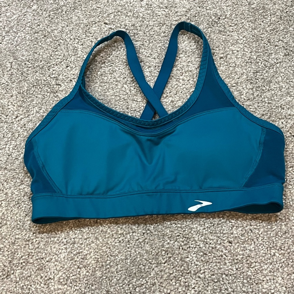 Brooks Women's Teal Crossback Sports Bra S